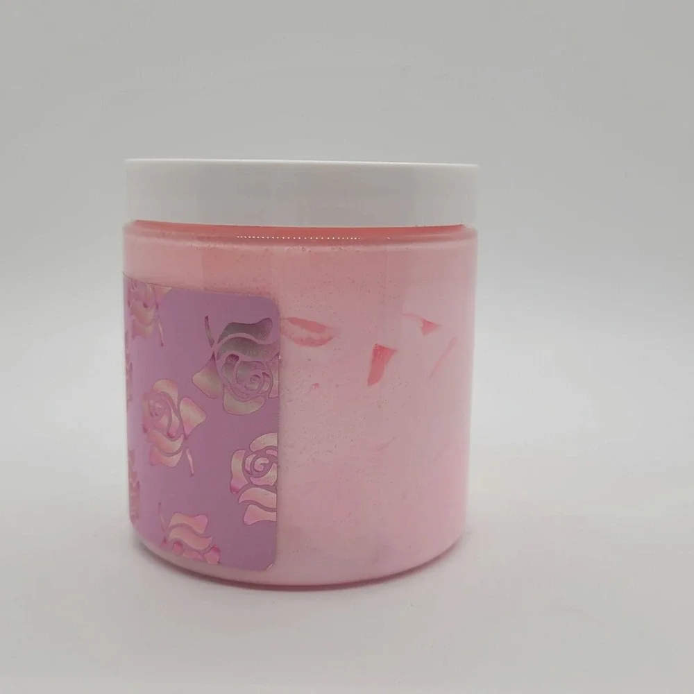 Aminnah Rose Whipped Body Butter‎ 8oz Coconut Oil Shea Butter Vitamin E Pink
